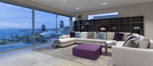 CPT Interiors & Construction - Rose Bay renovation - Lounge area with full harbour views